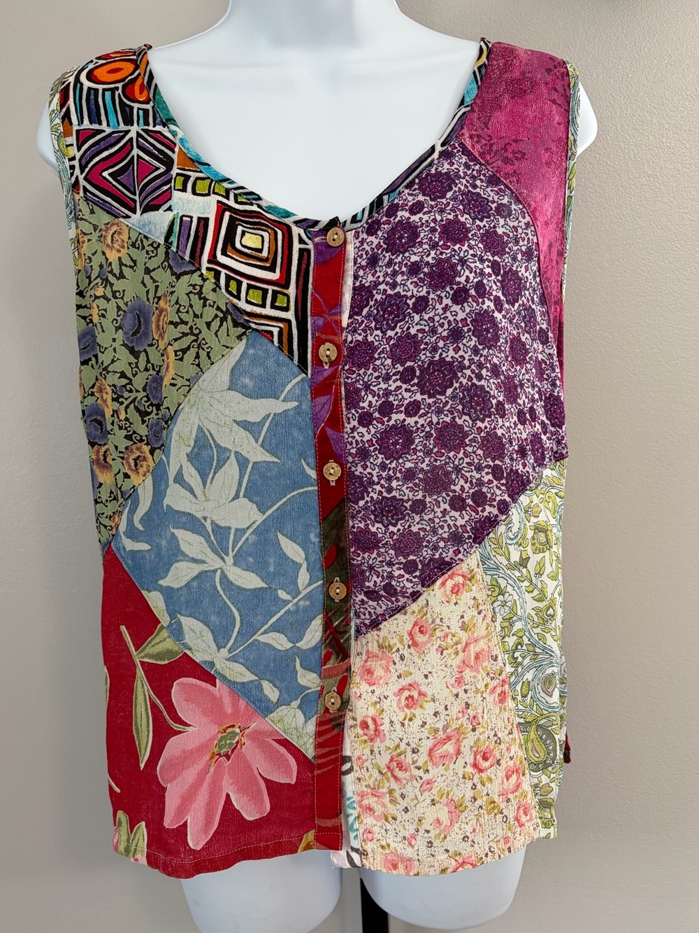 Sacred Threads- Patchwork Tank Top - Multicolor - Picture 14 of 16